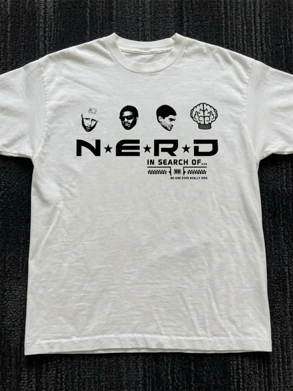 In Search Of White Graphic Tee